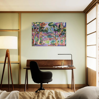 Paysage - Fauvism - Charles Lapicque Brushed Aluminum Print - 70x100 cm / 28x40 inches | Charles Lapicque Aluminum Print | Charles Lapicque Prints