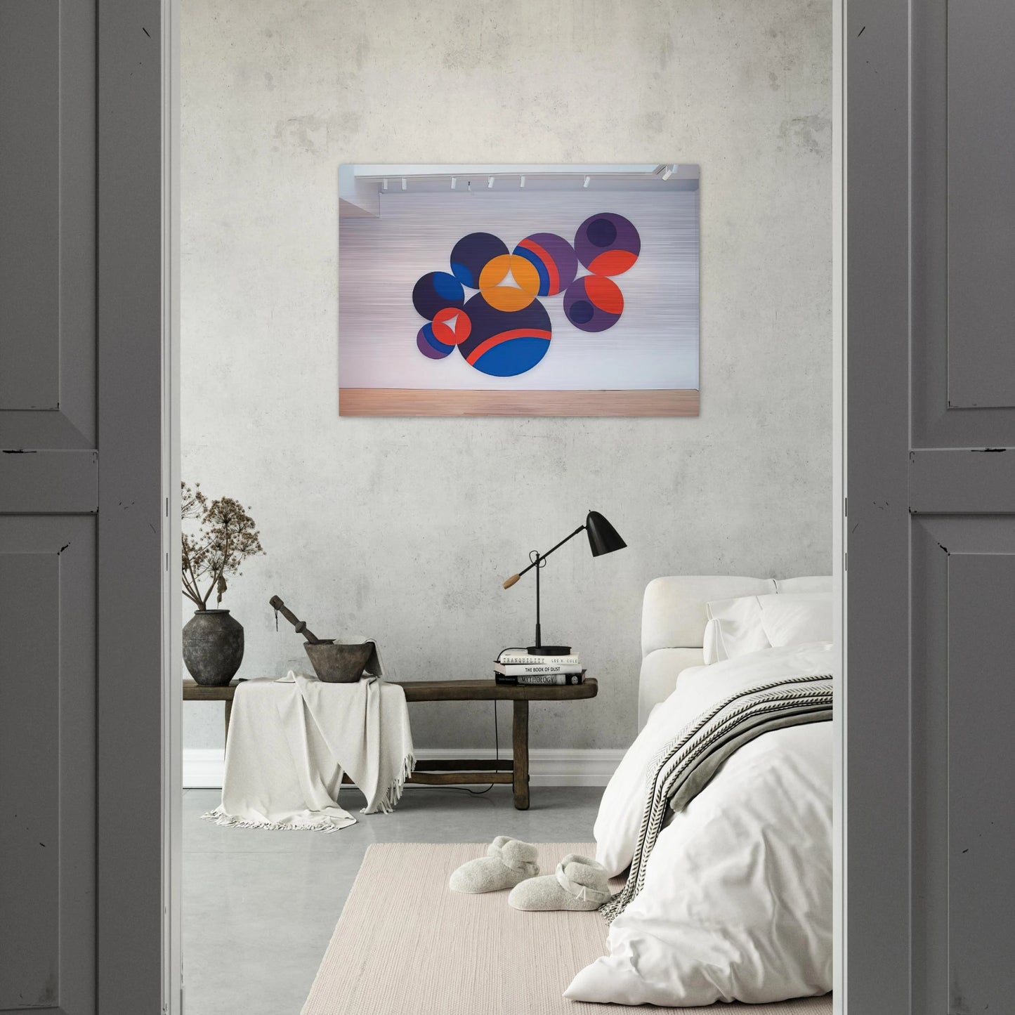 Constellation Twelve Circles - 1969 - Leon Polk Smith Brushed Aluminum Print - 70x100 cm / 28x40 inches | Leon Polk Smith Aluminum Print | Leon Polk Smith Prints
