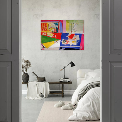 Magenta and Blue - Hans Hofmann Brushed Aluminum Print - 70x100 cm / 28x40 inches | Hans Hofmann Aluminum Print | Hans Hofmann Prints
