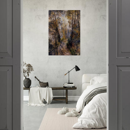 The Path through the Forest - Pierre-Auguste Renoir Brushed Aluminum Print - 70x100 cm / 28x40 inches | Pierre-Auguste Renoir Aluminum Print | Pierre-Auguste Renoir Prints