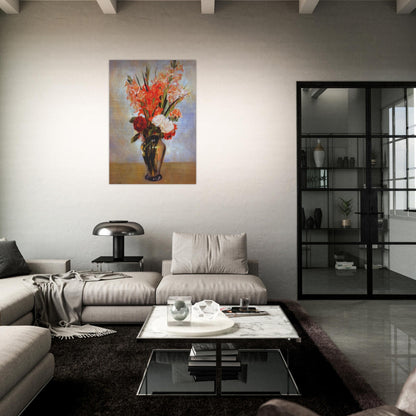 Gladioli - Pierre-Auguste Renoir Brushed Aluminum Print - 70x100 cm / 28x40 inches | Pierre-Auguste Renoir Aluminum Print | Pierre-Auguste Renoir Prints