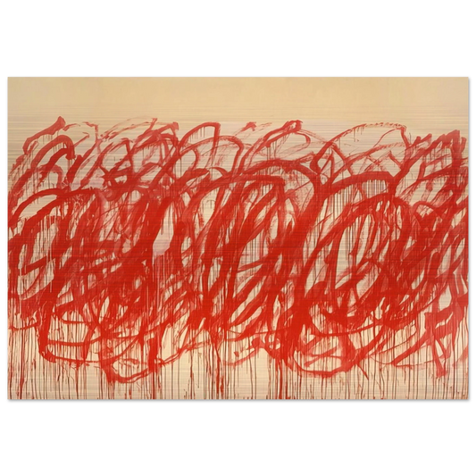 Untitled  Bacchus  - Cy Twombly Brushed Aluminum Print - 70x100 cm / 28x40 inches | Cy Twombly Aluminum Print | Cy Twombly Prints