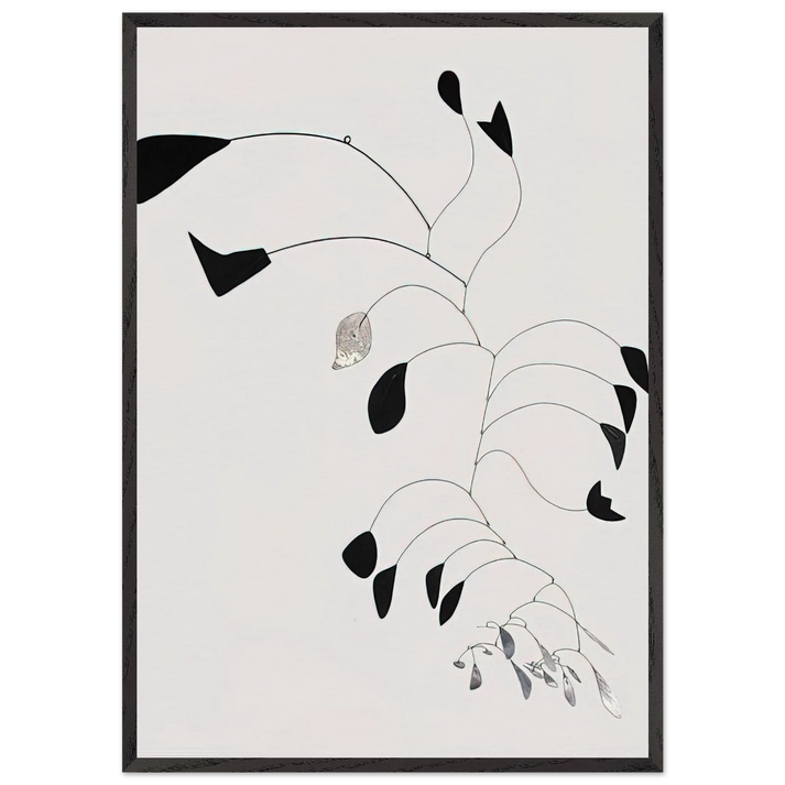 ARC OF PETALS 1941 - Alexander Calder 70x100 cm / 28x40 inches Framed Art Print – Black Wooden Frame