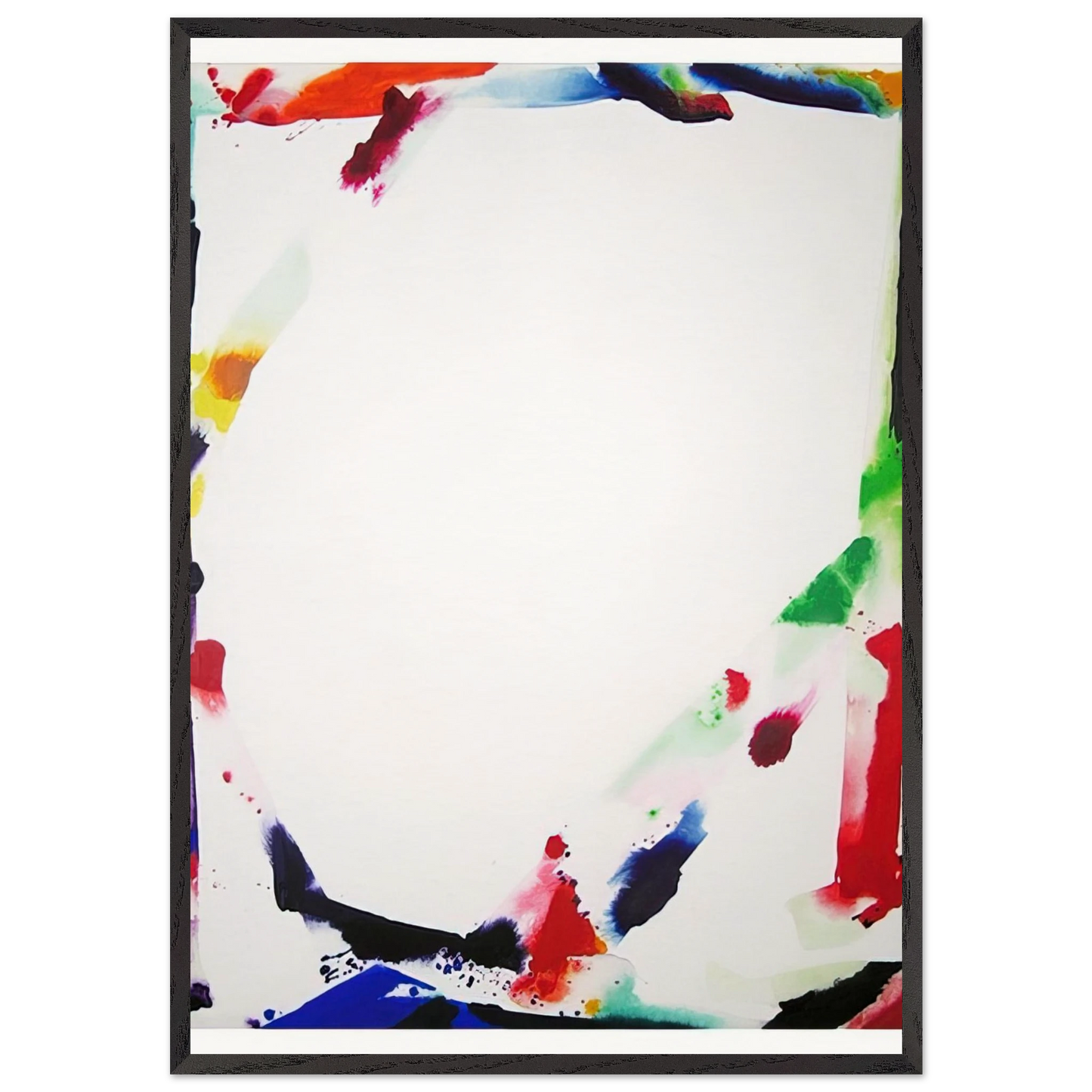 Her Blue Surround  SFP71-18  - Sam Francis 70x100 cm / 28x40 inches Framed Art Print – Black Wooden Frame