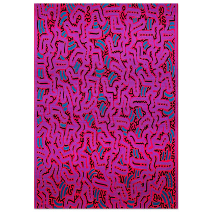 UNTITLED 1984 - Keith Haring Brushed Aluminum Print - 70x100 cm / 28x40 inches | Keith Haring Aluminum Print | Keith Haring Prints