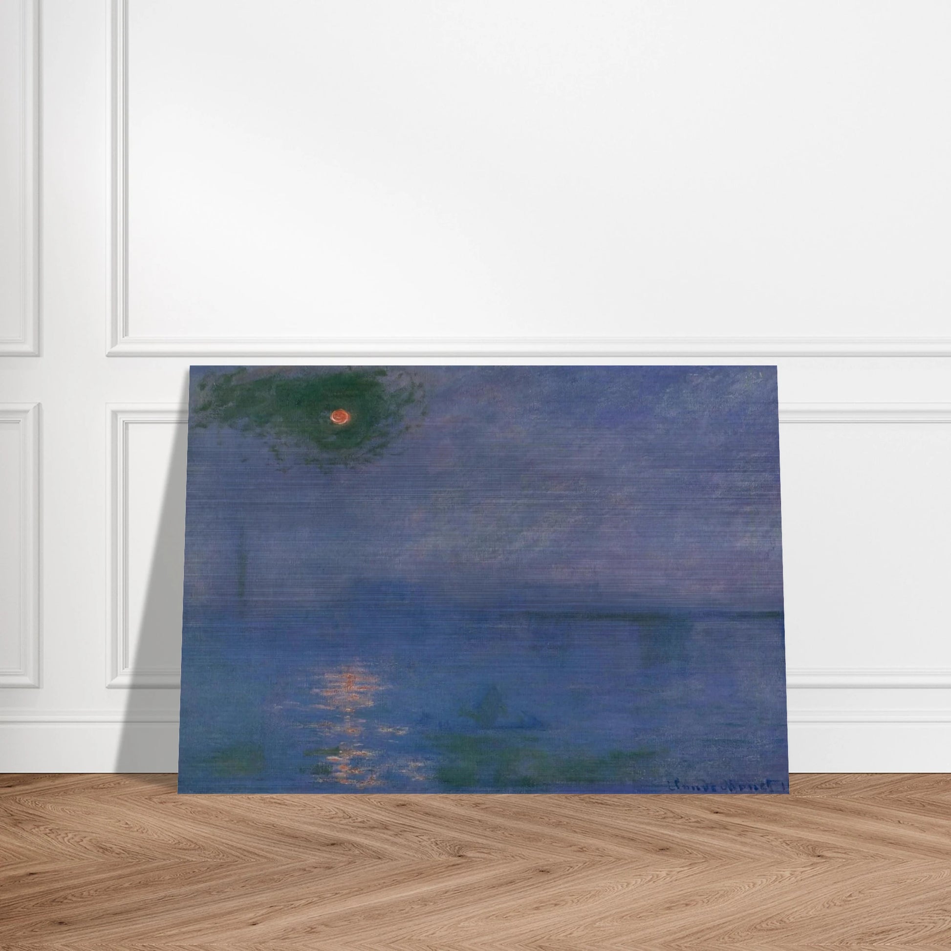 Charing Cross Bridge, Fog on the Themes - claude monet Brushed Aluminum Print - 70x100 cm / 28x40 inches | claude monet Aluminum Print | claude monet Prints