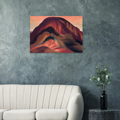 Rust Red Hills - Georgia O'Keeffe Brushed Aluminum Print - 70x100 cm / 28x40 inches | Georgia O'Keeffe Aluminum Print | Georgia O'Keeffe Prints