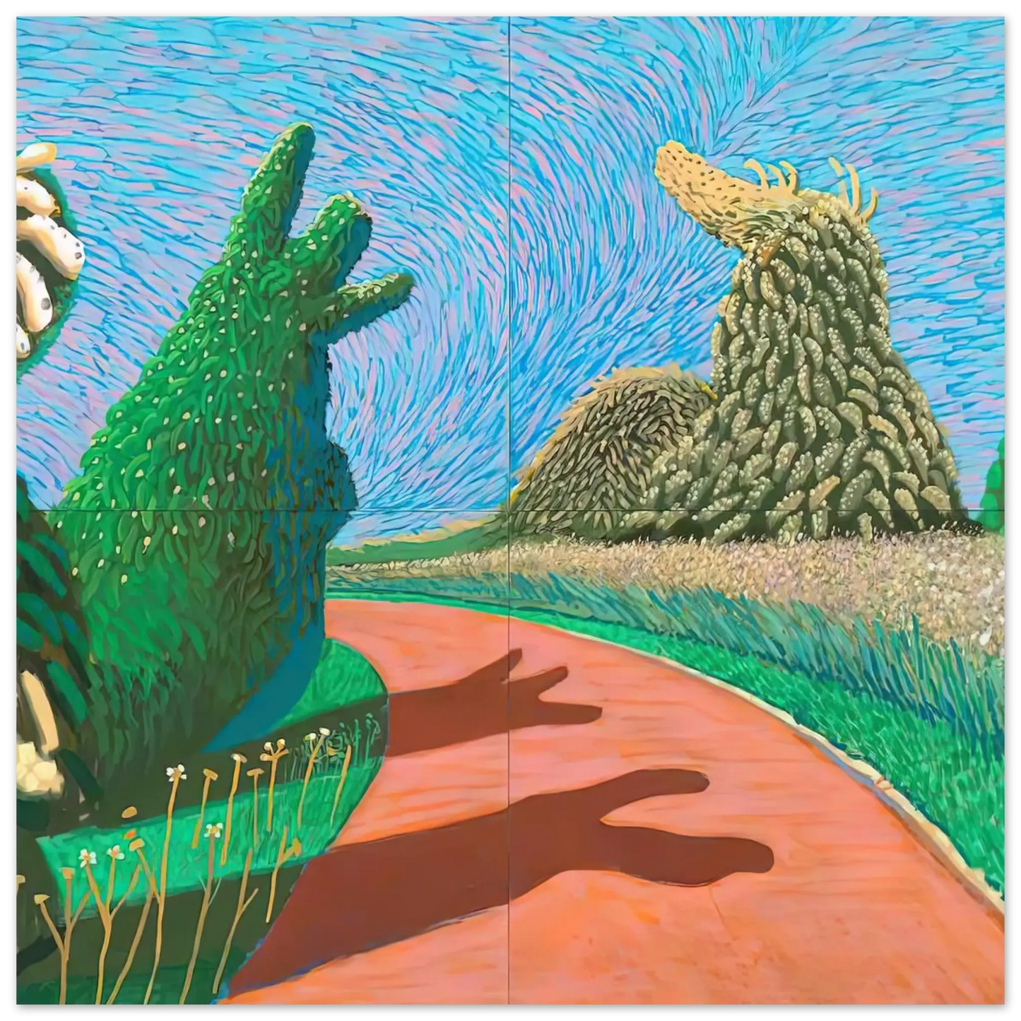 David Hockney - David Hockney Wall art - 50x70 cm / 20x28 Inches - Premium Wooden Framed Poster With Fine Art Paper - Wood frame