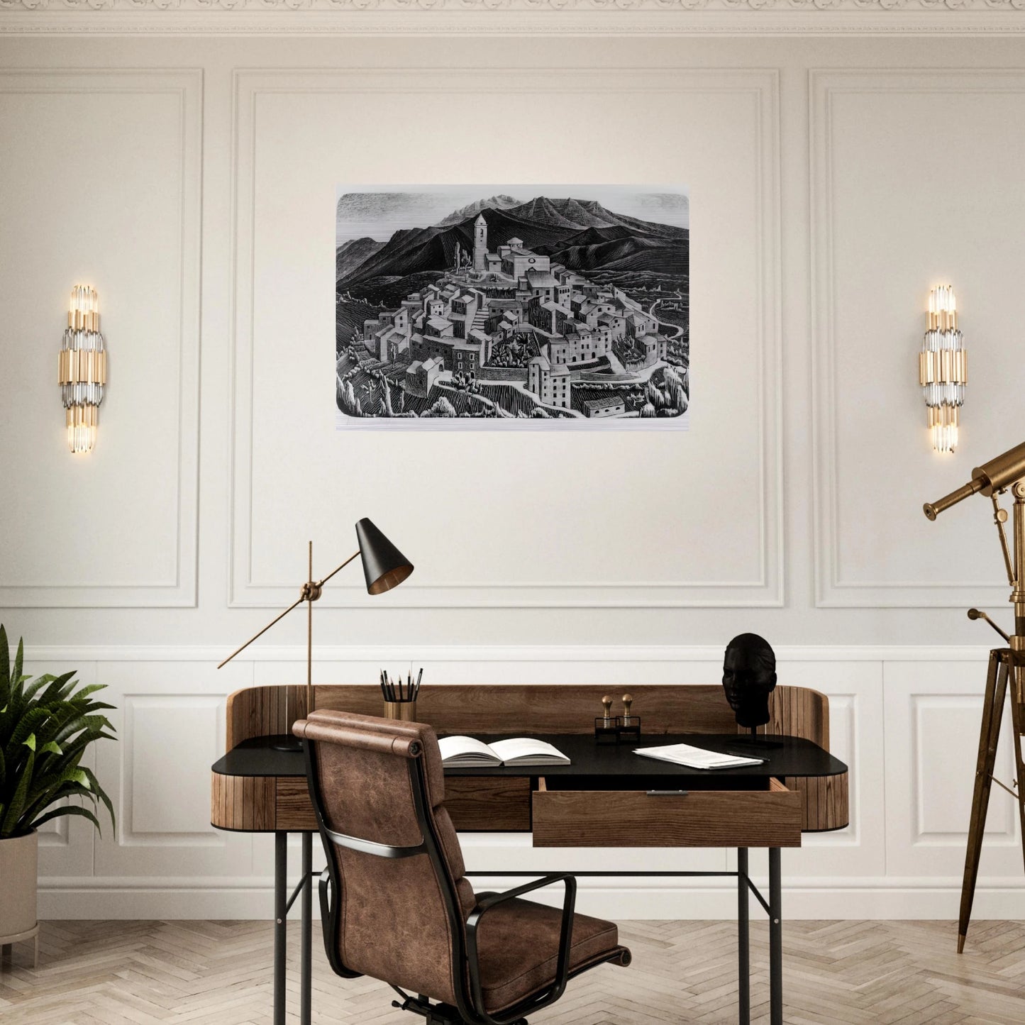 ESCHER (11) - MC Escher Brushed Aluminum Print - 70x100 cm / 28x40 inches | MC Escher Aluminum Print | MC Escher Prints | Maurits Cornelis Escher Prints