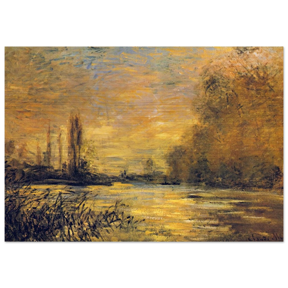 The Small Arm of the Seine at Argenteuil - claude monet Brushed Aluminum Print - 70x100 cm / 28x40 inches | claude monet Aluminum Print | claude monet Prints