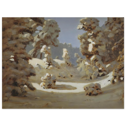 Arkhyp Kuindzhi - Winter. Sunlight on The Hoar Frost  75x100 cm / 30x40inches Fine Art Poster
