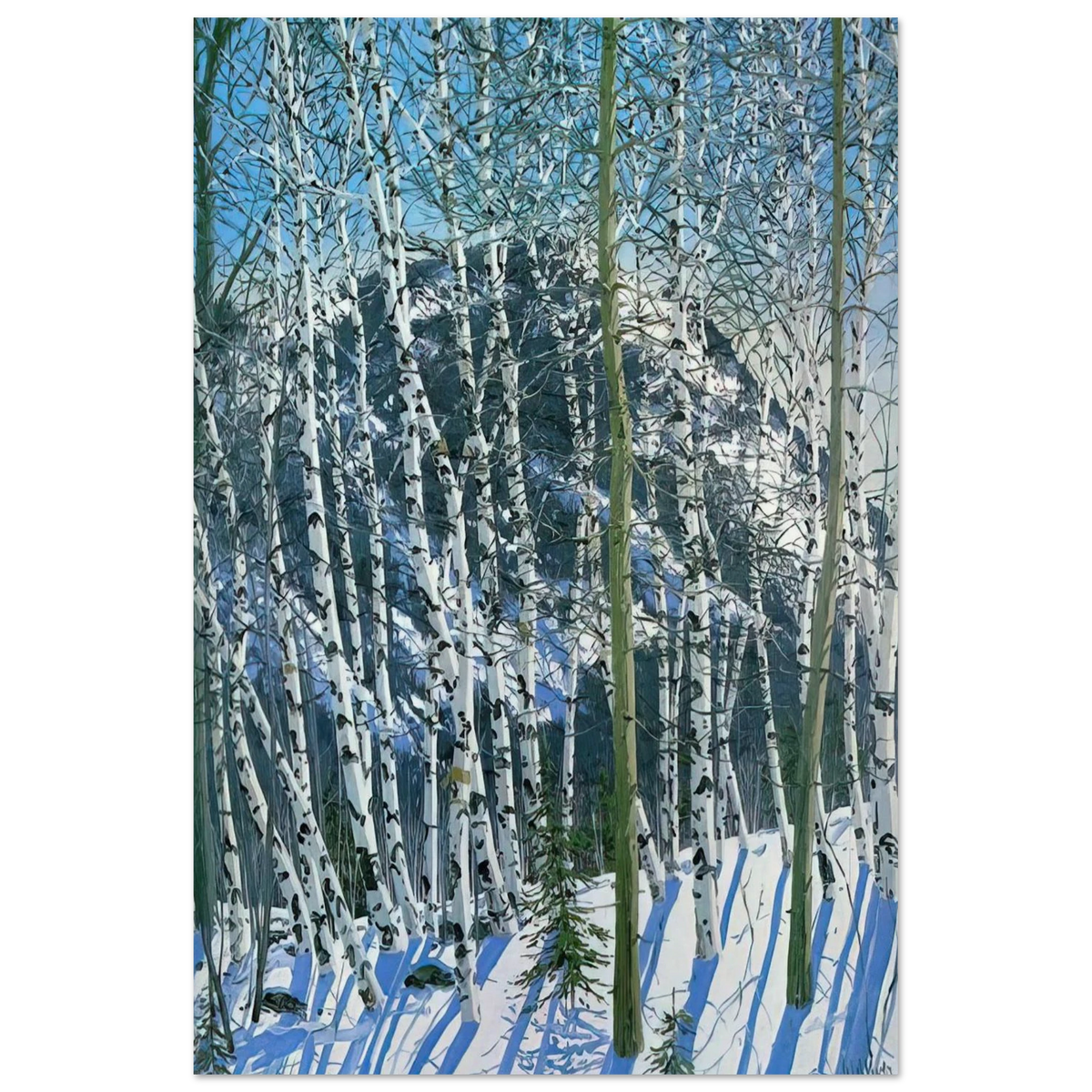 Birches - 2005 - Neil Welliver Art Prints - 100x150 cm / 40x60″ inches | Neil Welliver Poster | Neil Welliver Prints