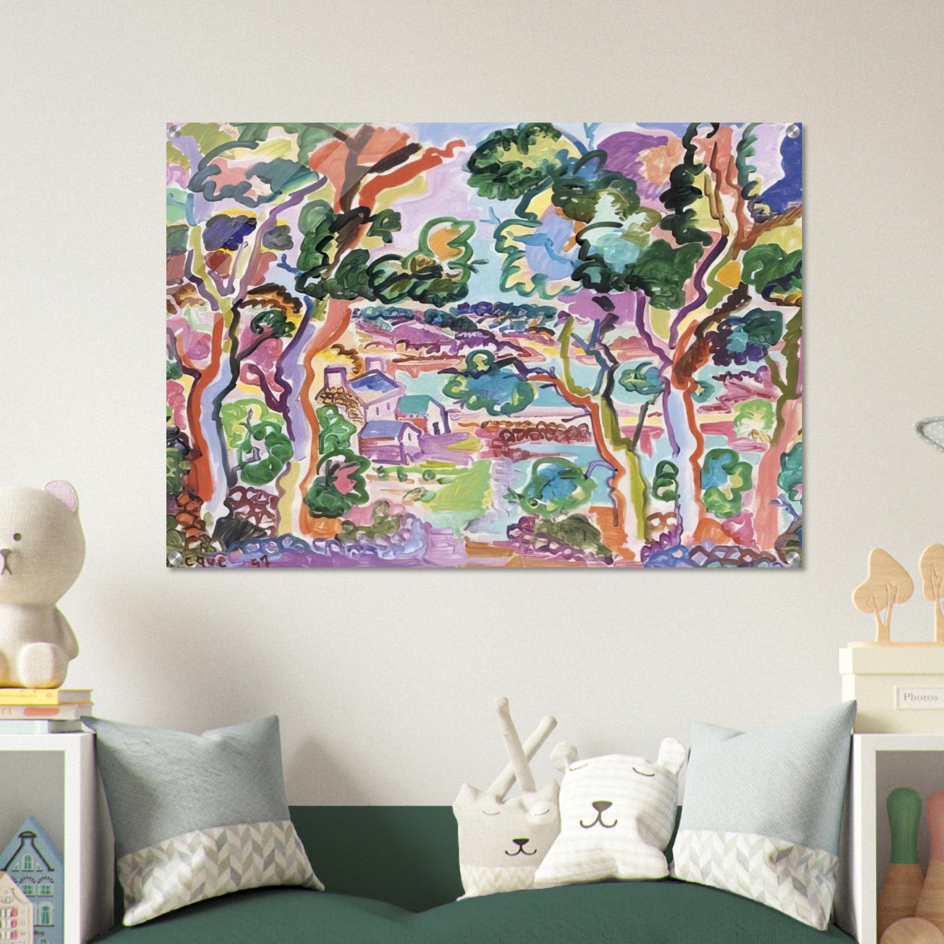 Paysage - Fauvism - Charles Lapicque Acrylic Print - 70x100 cm / 28x40″ inches