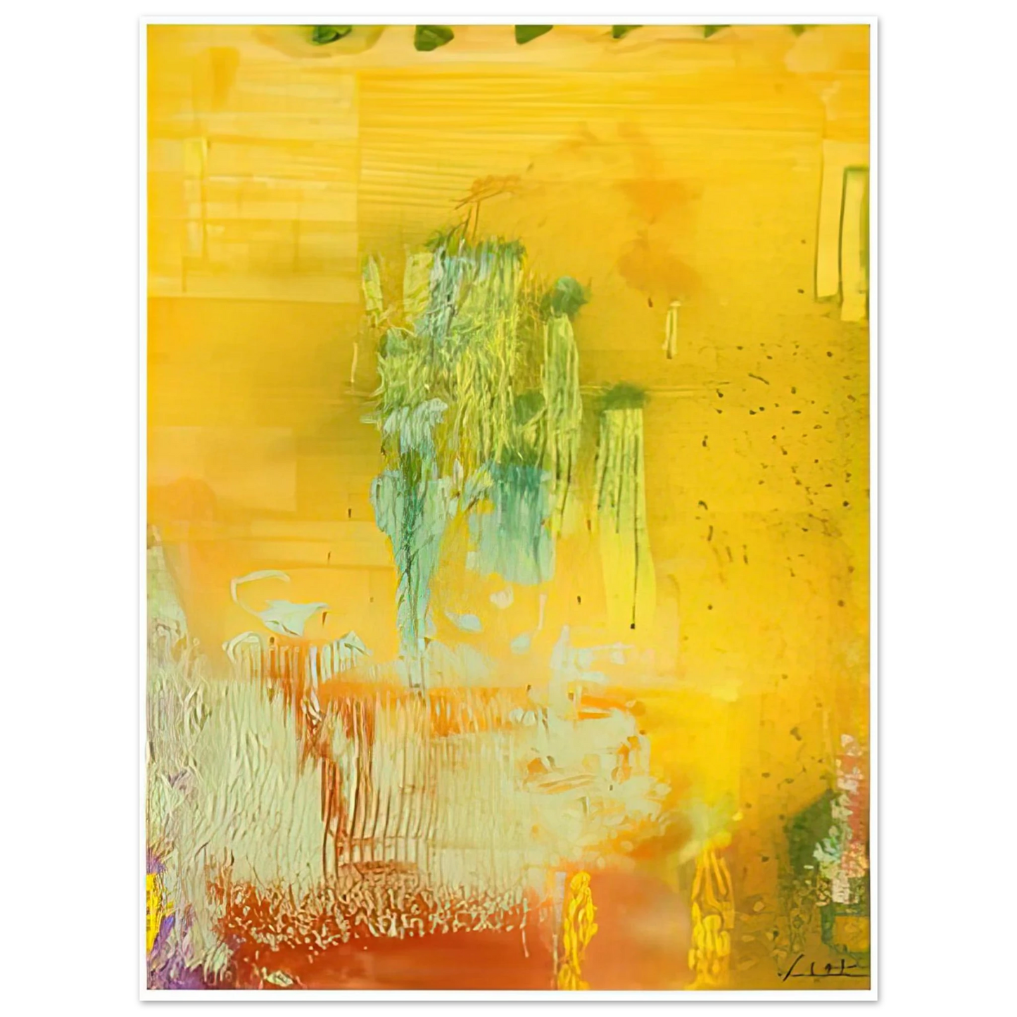 Helen Frankenthaler - Aspens, 1991- Wall Art - 21x29.7 cm / 8x12" - Fine Art Poster-canvas - -