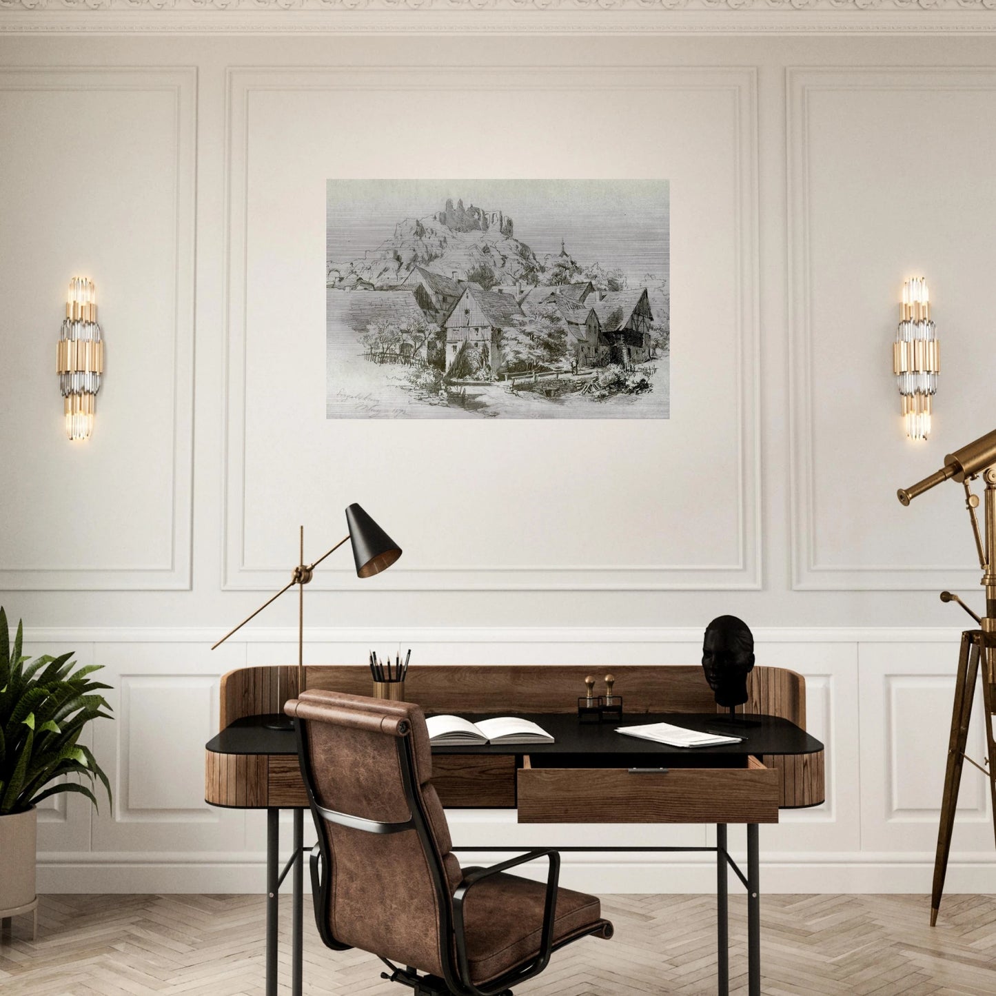 Engelsburg - John Singer Sargent Brushed Aluminum Print - 70x100 cm / 28x40 inches | John Singer Sargent Aluminum Print | John Singer Sargent Prints