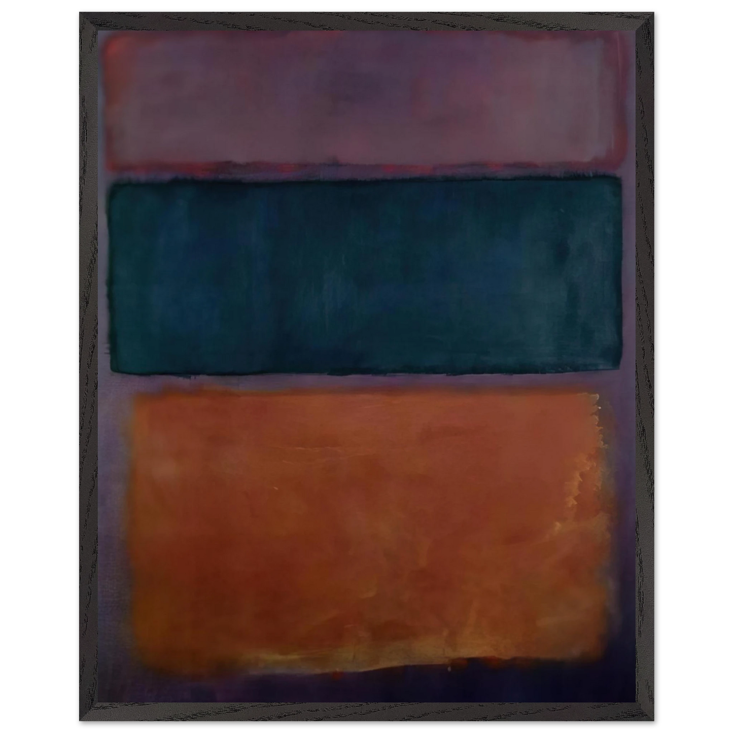 Helen Frankenthaler - Untitled - 1963 Wall art - 27x35 cm / 11x14 inches - Premium Wooden Framed Poster With Fine Art Paper-canvas - Black frame