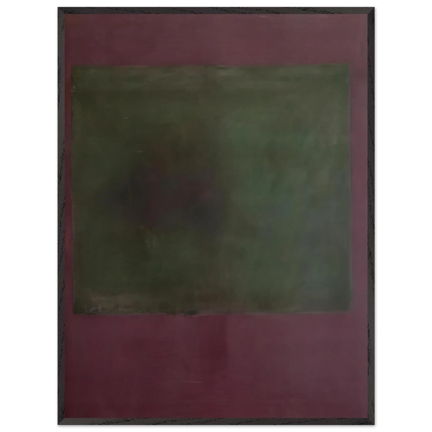Mark Rothko - Untitled Green on Maroon - 1961 Wall Art - 21x29.7 cm / 8x12" - Premium Wooden Framed Poster With Fine Art Paper - Wood frame