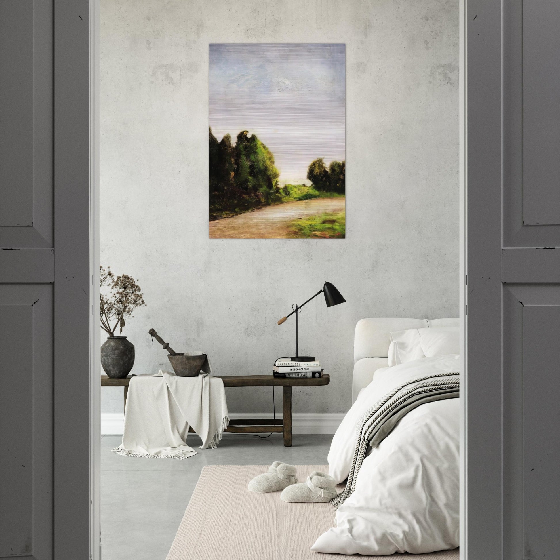 PAESAGGIO 1904 - Carlo Carra Brushed Aluminum Print - 70x100 cm / 28x40 inches | Carlo Carra Aluminum Print | Carlo Carra Prints