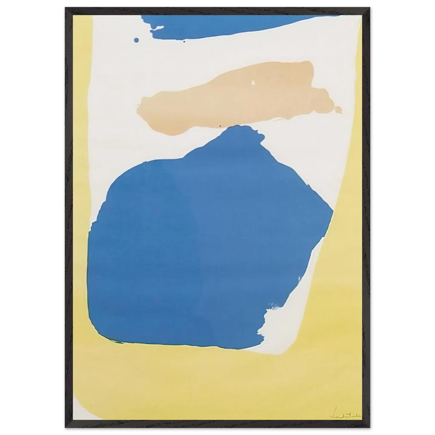 Helen Frankenthaler - Frankenthaler Preview - 1965 Wall art - 70x100 cm / 28x40 Inches - Premium Wooden Framed Poster With Fine Art Paper - Wood frame