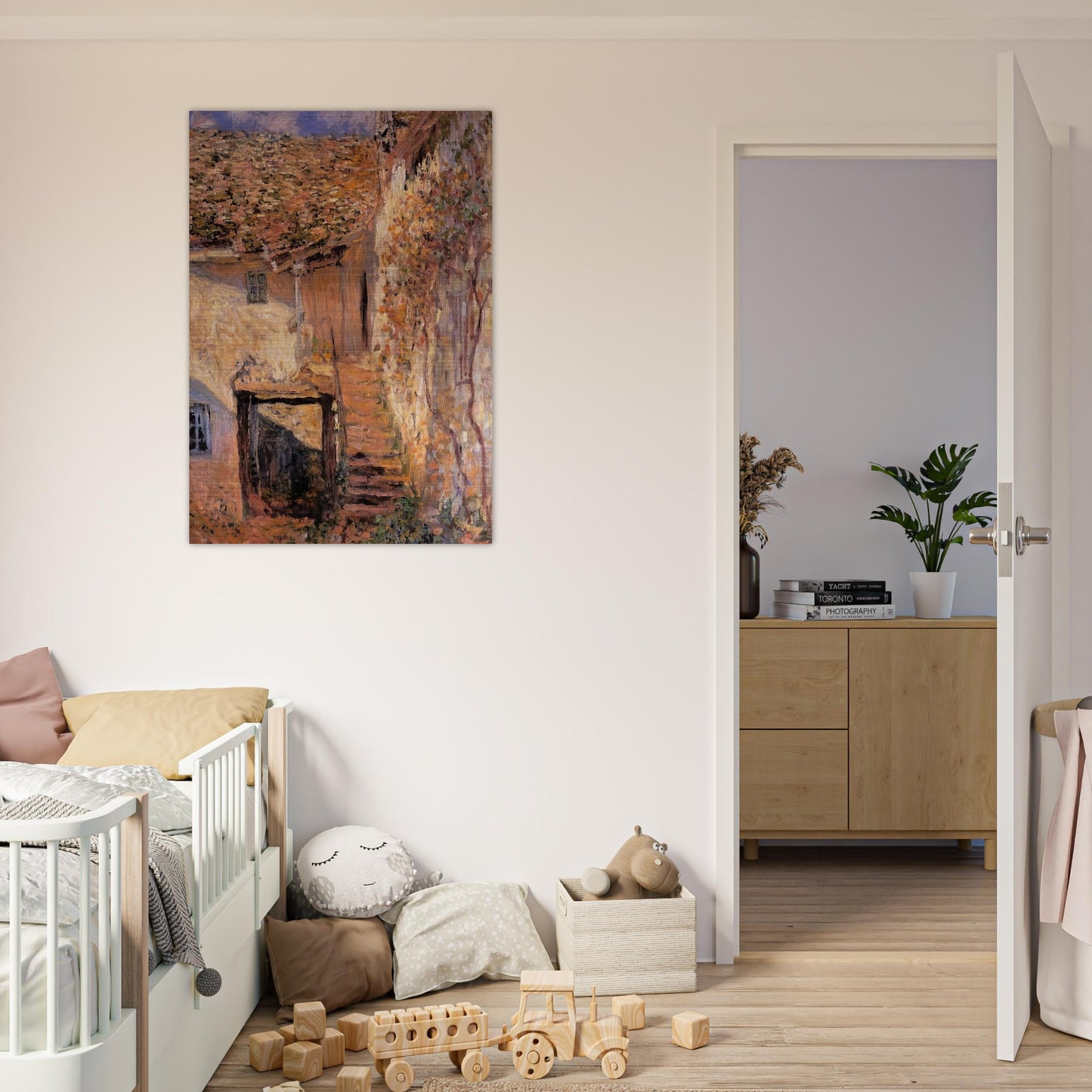 The Steps - claude monet Brushed Aluminum Print - 70x100 cm / 28x40 inches | claude monet Aluminum Print | claude monet Prints