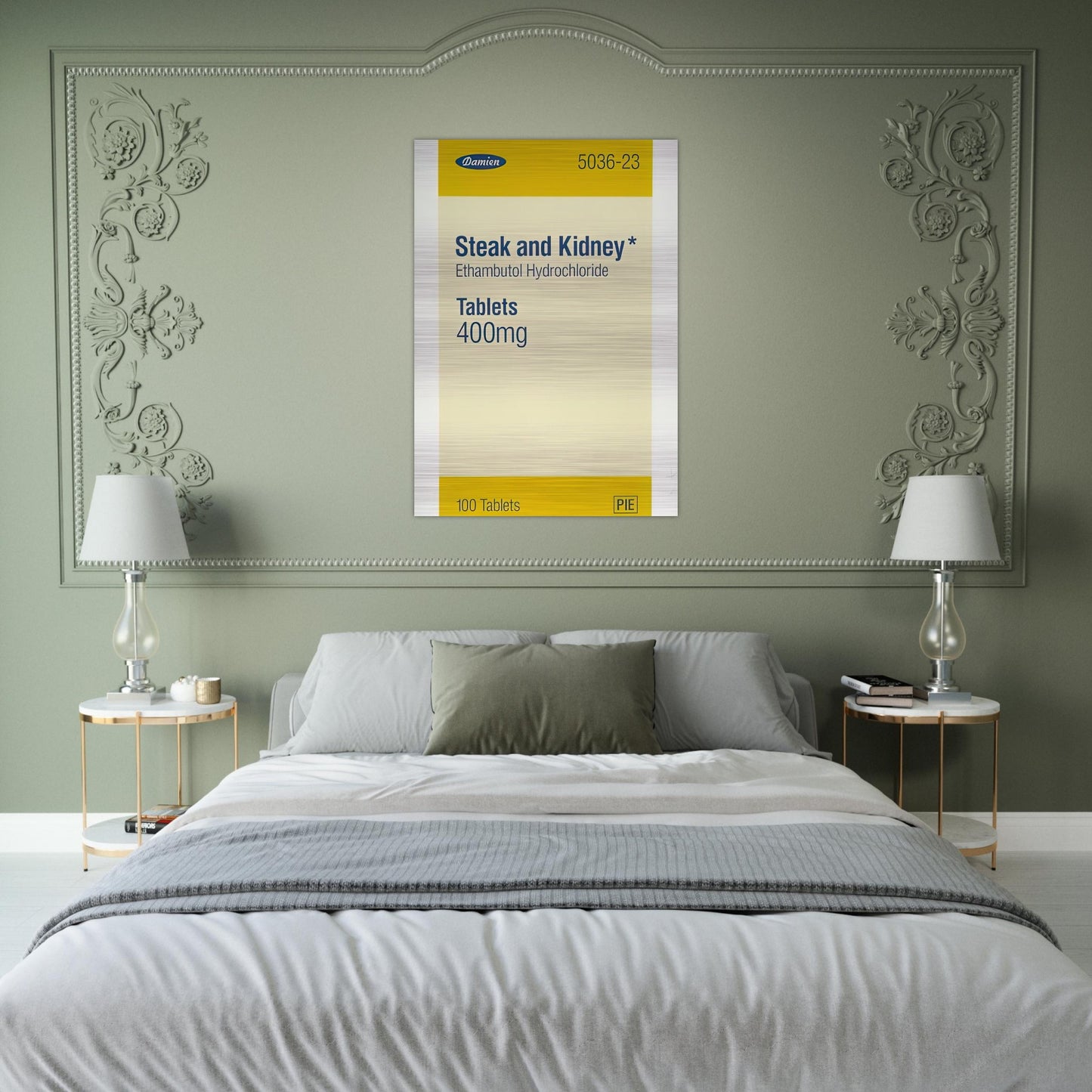 STEAK AND KIDNEY 1999 - Damien Hirst Brushed Aluminum Print - 70x100 cm / 28x40 inches | Damien Hirst Aluminum Print | Damien Hirst Prints