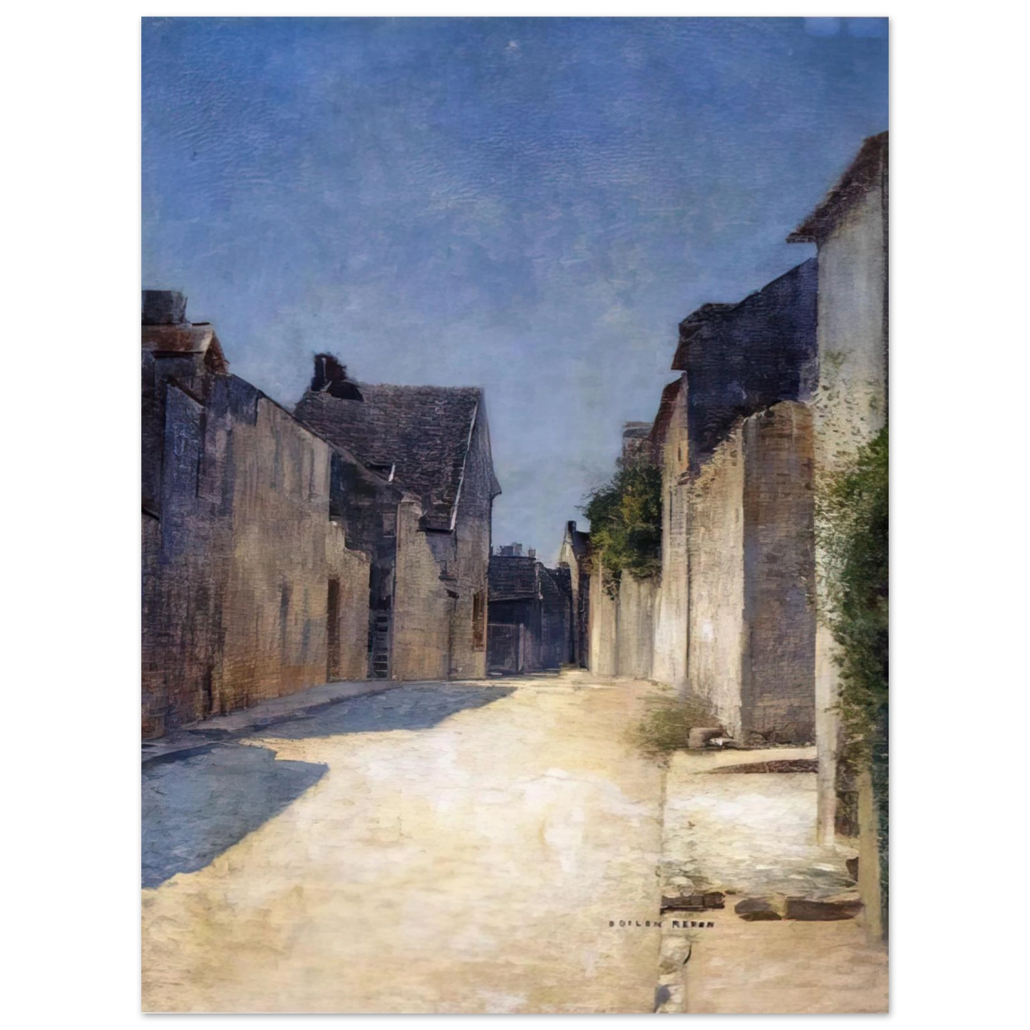 Odilon Redon - STREET IN SAMOIS 1888  75x100 cm / 30x40inches Fine Art Poster