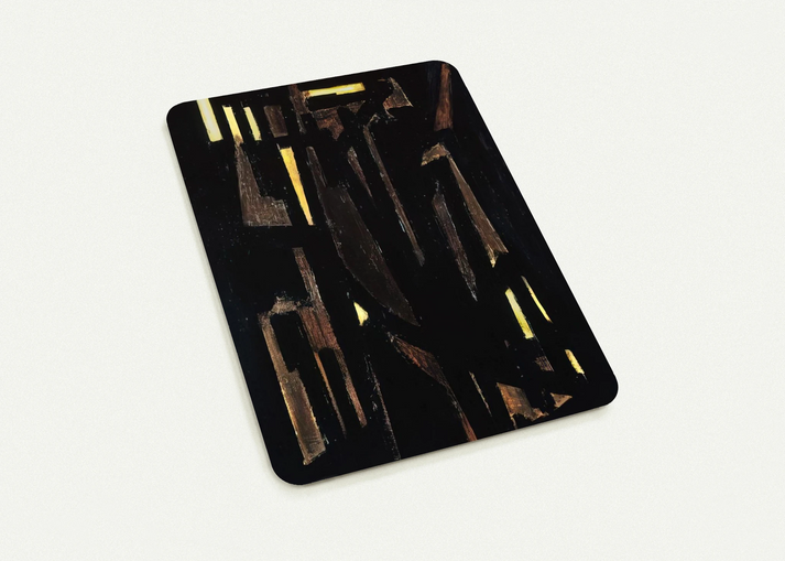 Peinture 146 x 114 cm, 1950 - 1950 By Pierre Soulages Pack of 10 Post Cards | Pierre Soulages Post Cards | A6 (10.5 x 14.8 cm) - 4.1 x 5.8 inches