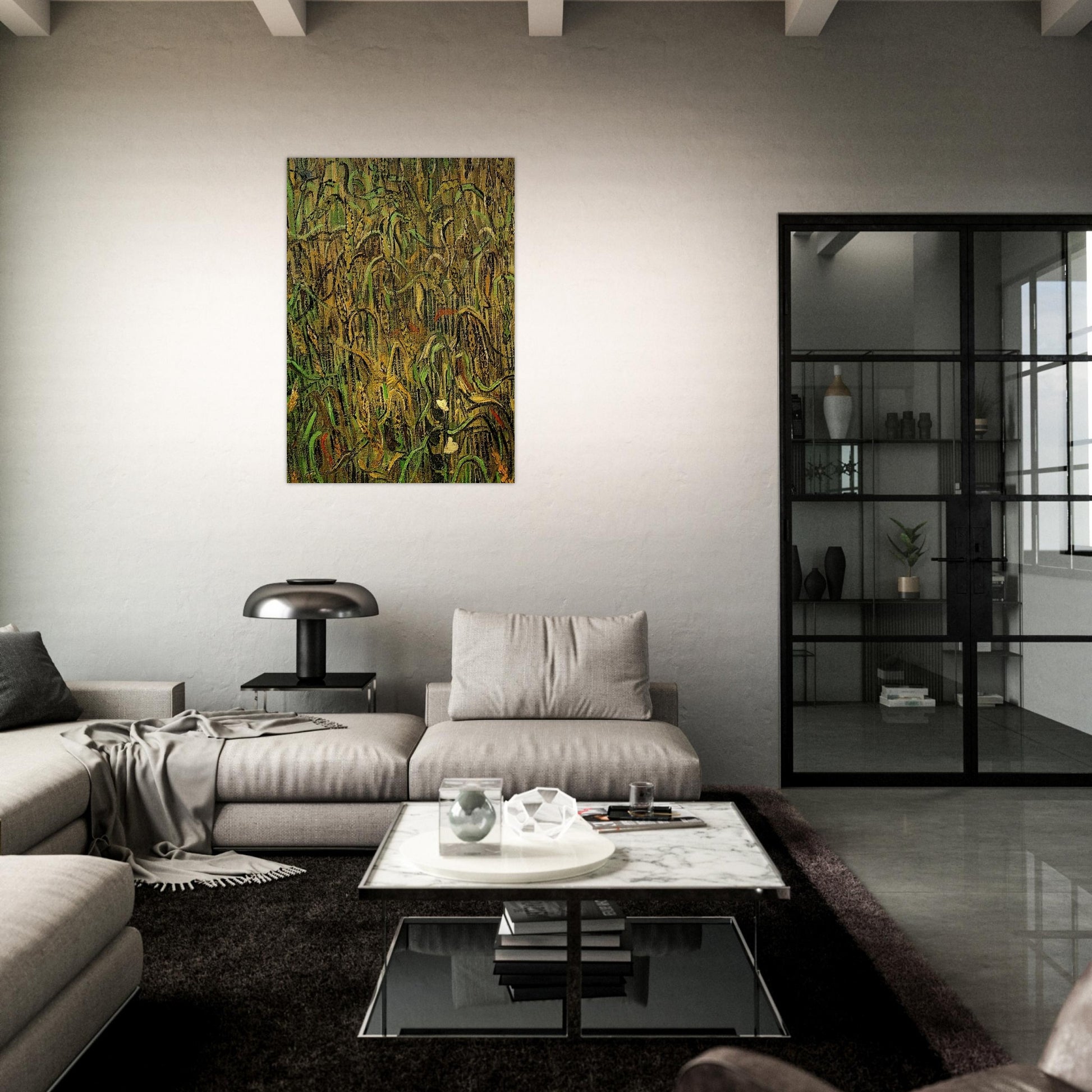Ears of Wheat - Vincent van Gogh Brushed Aluminum Print - 70x100 cm / 28x40 inches | Vincent van Gogh Aluminum Print | Vincent van Gogh Prints