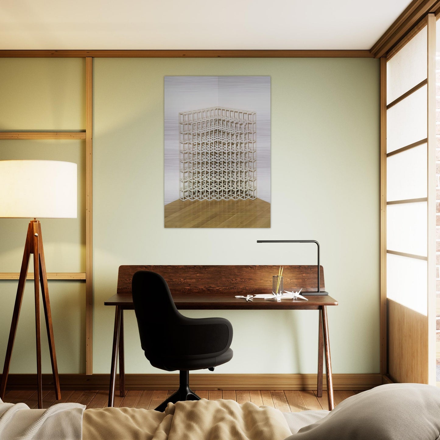Corner Piece No. 2 - Sol LeWitt Brushed Aluminum Print - 70x100 cm / 28x40 inches | Sol LeWitt Aluminum Print | Sol LeWitt Prints