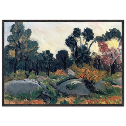 LANDSCAPE 3 - Henri Matisse 70x100 cm / 28x40 inches Framed Art Print – Black Wooden Frame