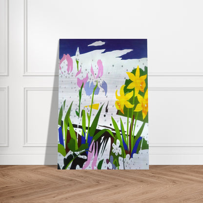 Do It Yourself  Flowers  - Andy Warhol Brushed Aluminum Print - 70x100 cm / 28x40 inches | Andy Warhol Aluminum Print | Andy Warhol Prints