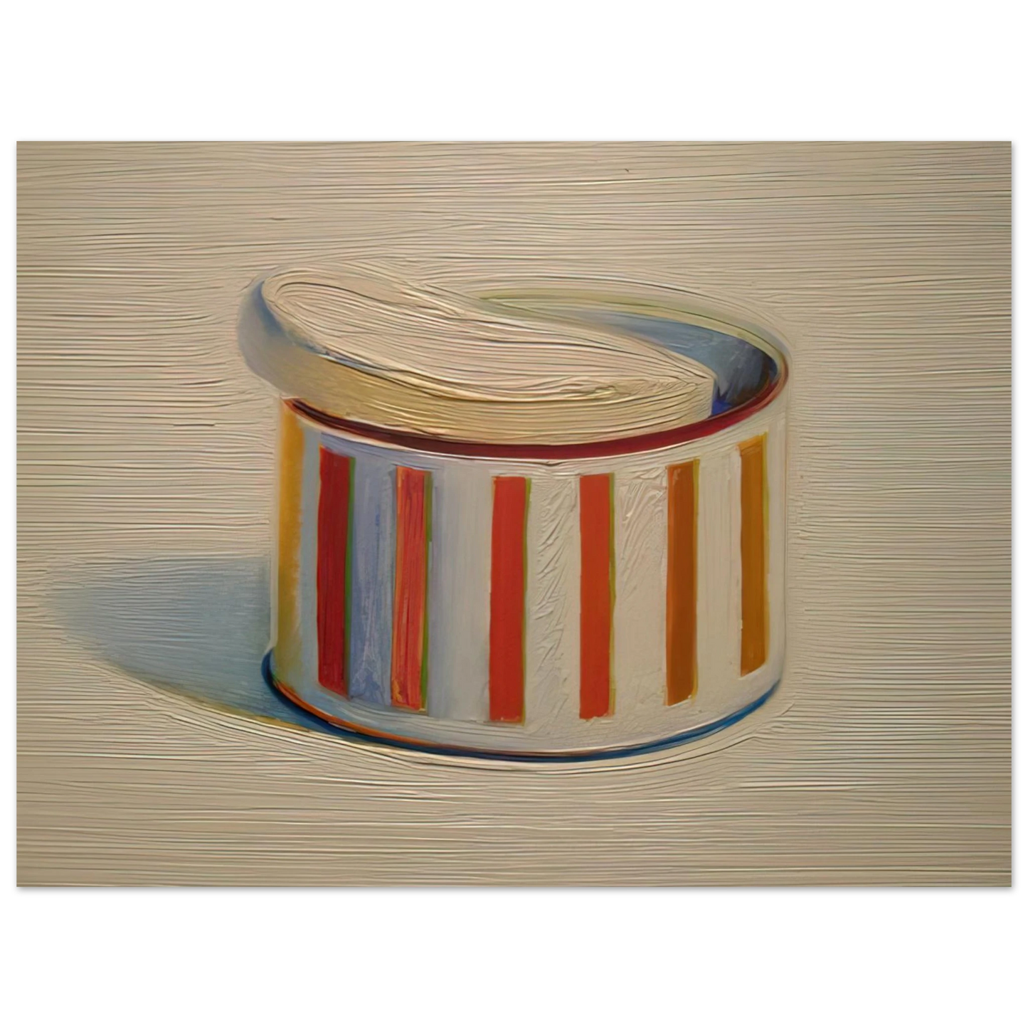 Wayne Thiebaud - Powder with Puff - 1966 Wall Art - 21x29.7 cm / 8x12" - Premium Wooden Framed Poster With Fine Art Paper - Black frame