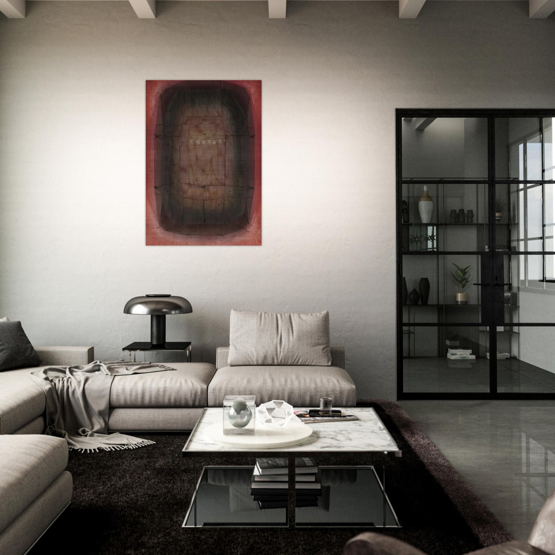 Espejo Púrpura - Art Informel - Manuel Rivera Brushed Aluminum Print - 70x100 cm / 28x40 inches | Manuel Rivera Aluminum Print | Manuel Rivera Prints