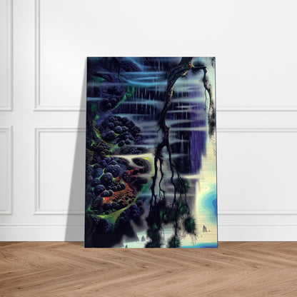 Seaside Splendor - Eyvind Earle Brushed Aluminum Print - 70x100 cm / 28x40 inches | Eyvind Earle Aluminum Print | Eyvind Earle Prints