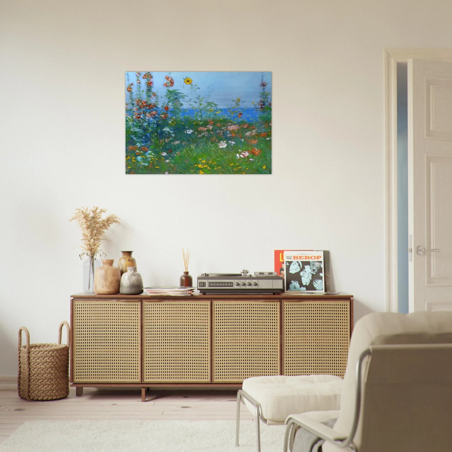 Poppies, Isles of Shoals 03 - Childe Hassam Brushed Aluminum Print - 70x100 cm / 28x40 inches | Childe Hassam Aluminum Print | Childe Hassam Prints