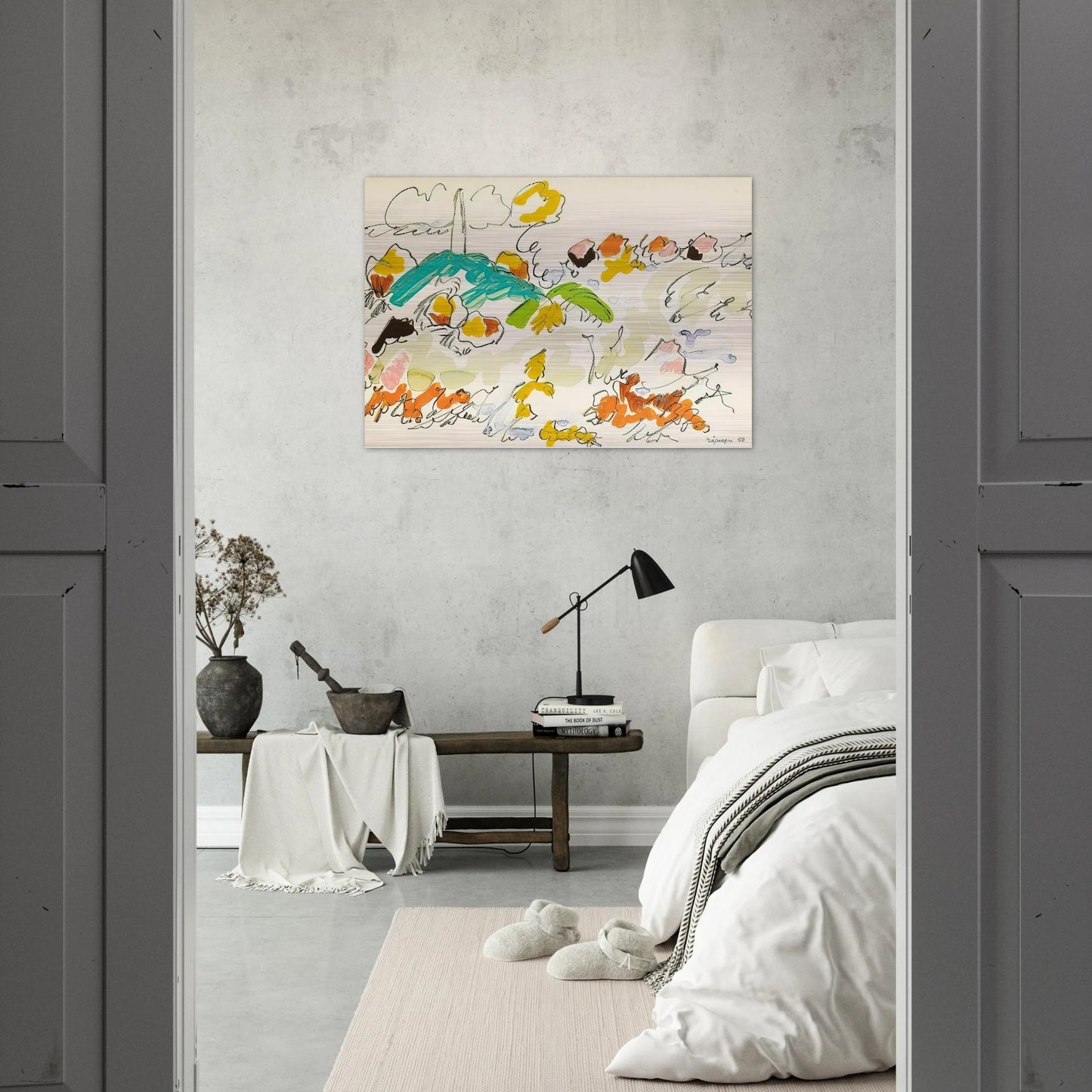 Paysage de mer - 1950 - Charles Lapicque Brushed Aluminum Print - 70x100 cm / 28x40 inches | Charles Lapicque Aluminum Print | Charles Lapicque Prints