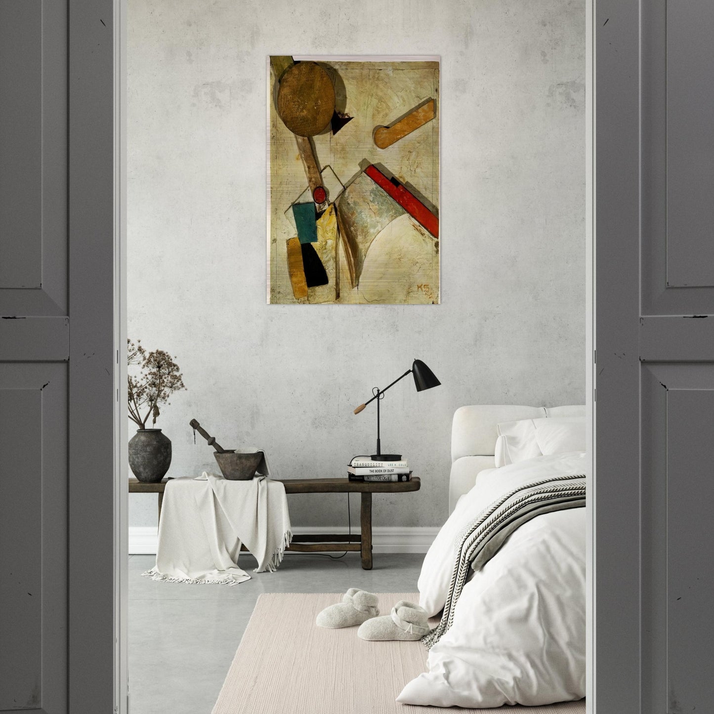 HEAVY RELIEF 1945 - Kurt Schwitters Brushed Aluminum Print - 70x100 cm / 28x40 inches | Kurt Schwitters Aluminum Print | Kurt Schwitters Prints