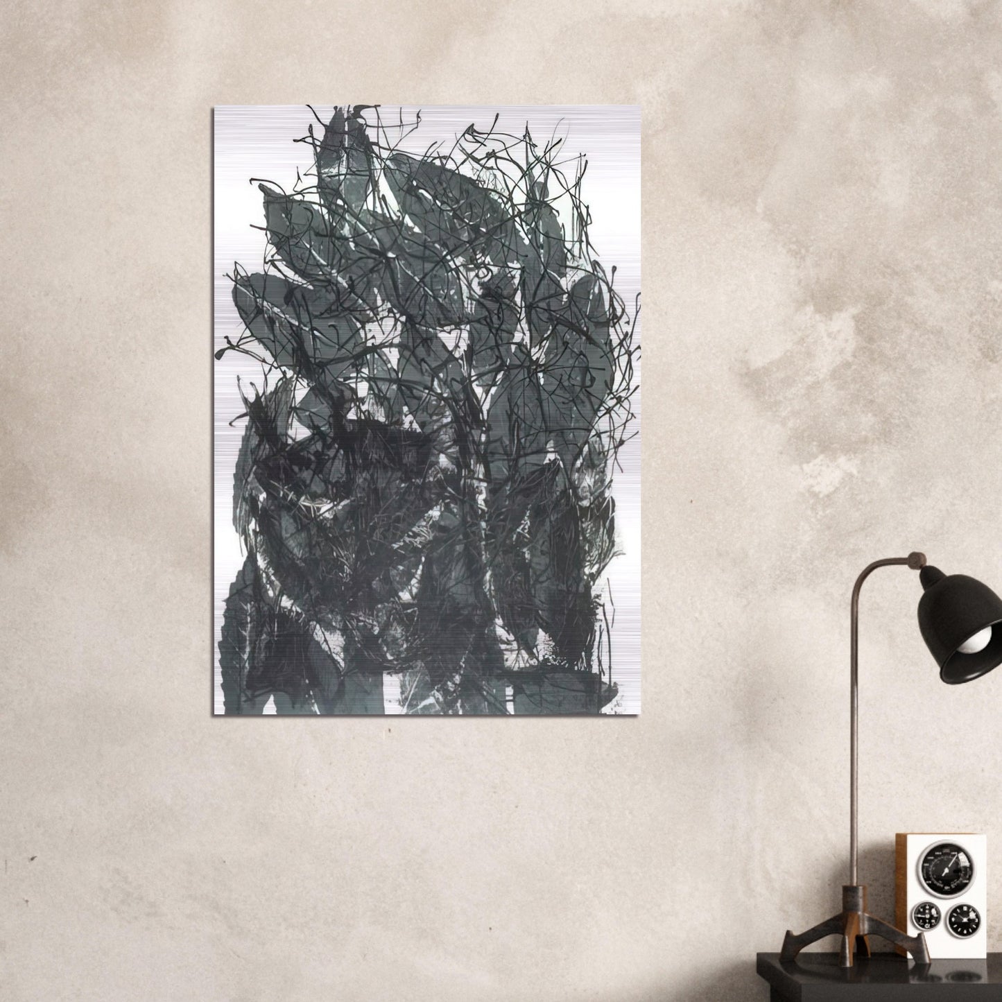 Leaves I - Jean-Paul Riopelle Brushed Aluminum Print - 70x100 cm / 28x40 inches | Jean-Paul Riopelle Aluminum Print | Jean-Paul Riopelle Prints