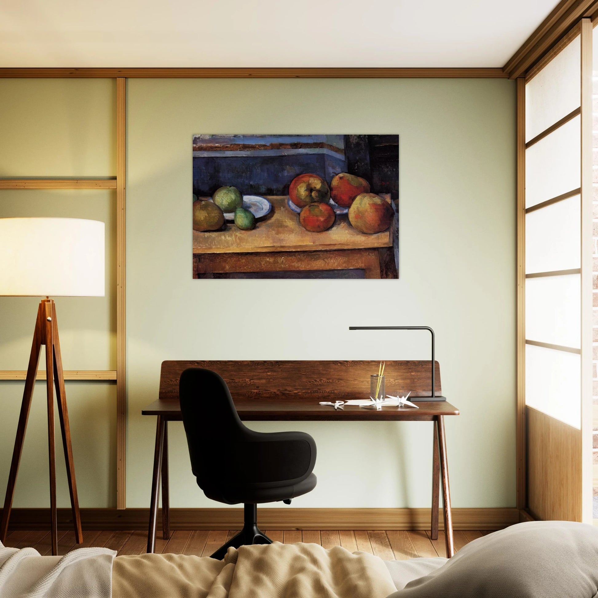 Still Life Apples and Pears - Paul Cézanne Brushed Aluminum Print - 70x100 cm / 28x40 inches | Paul Cézanne Aluminum Print | Paul Cézanne Prints