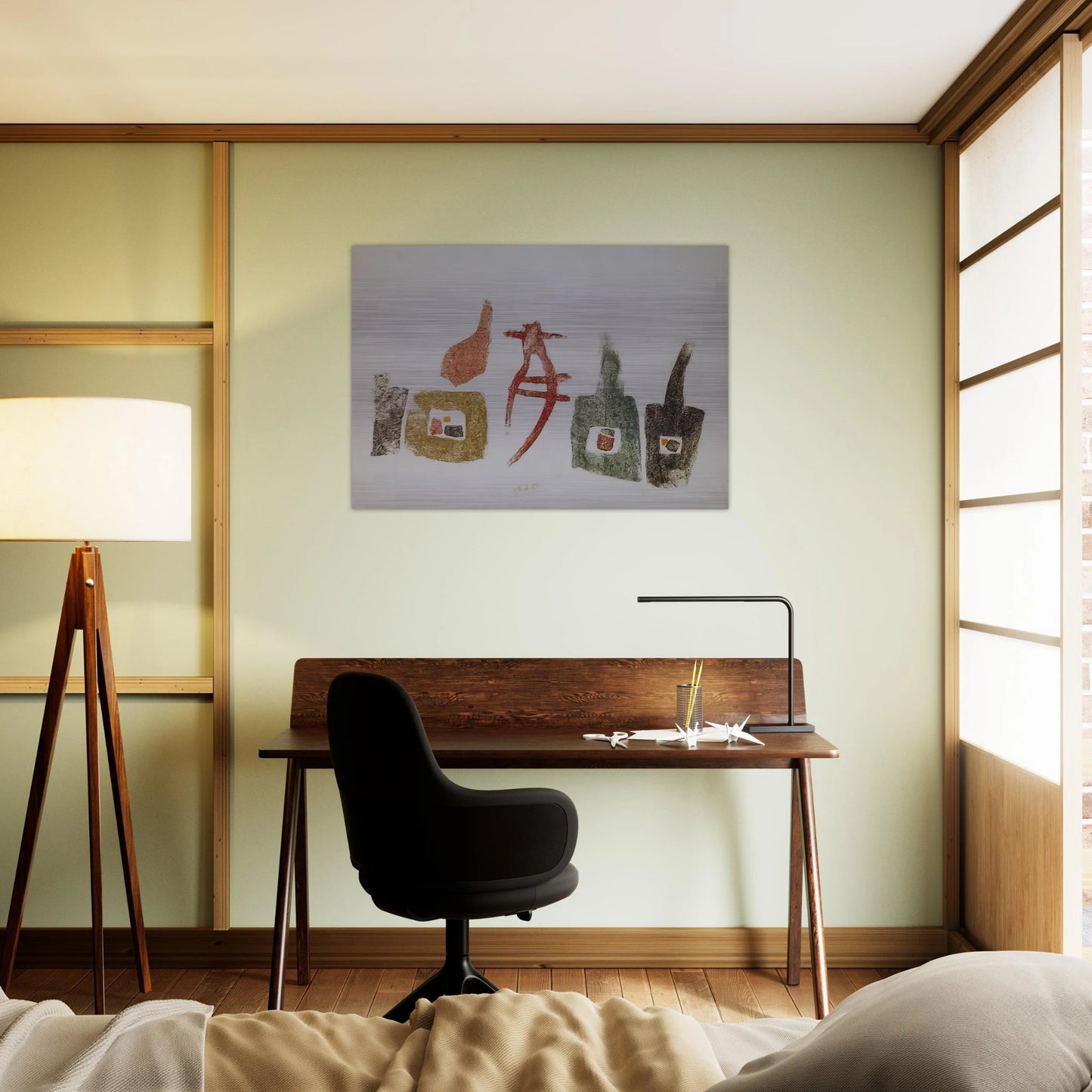 15.6.57 - Julius Bissier Brushed Aluminum Print - 70x100 cm / 28x40 inches | Julius Bissier Aluminum Print | Julius Bissier Prints