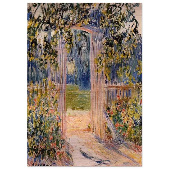 The Garden Gate - claude monet Brushed Aluminum Print - 70x100 cm / 28x40 inches | claude monet Aluminum Print | claude monet Prints