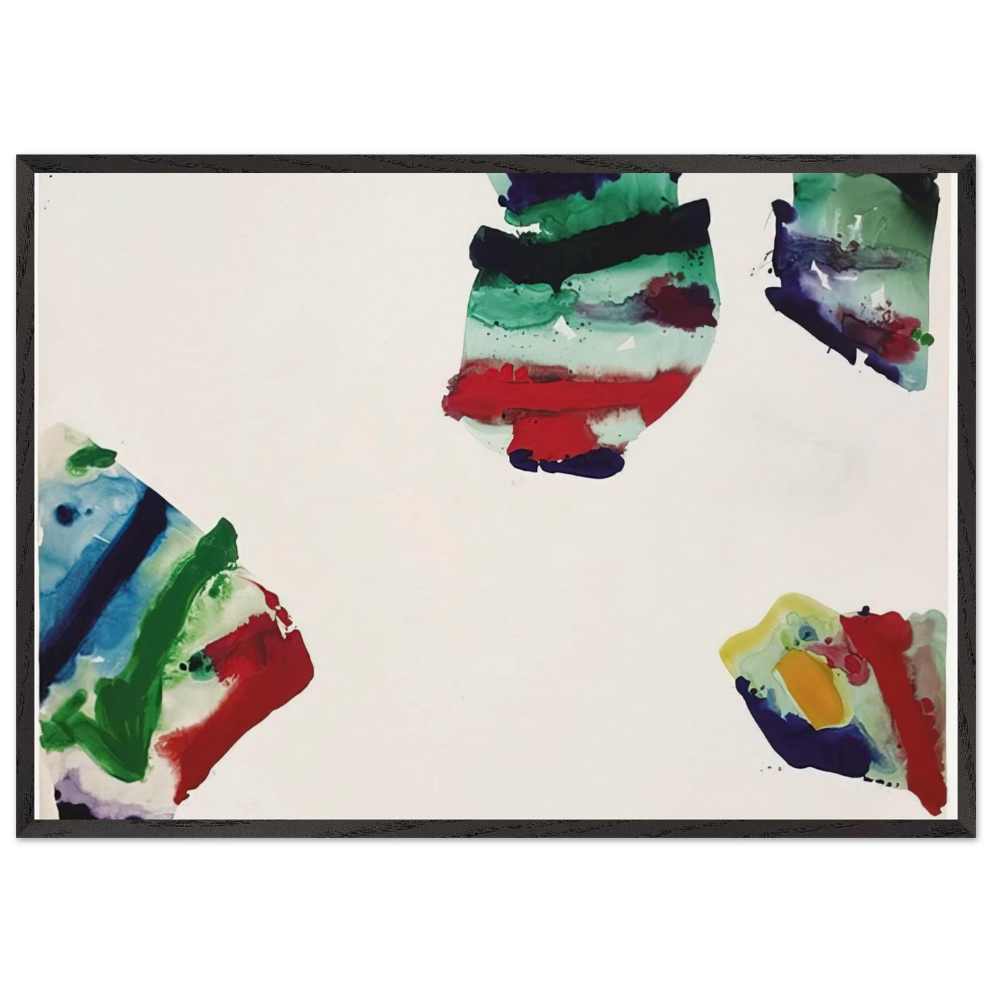 Los Angeles - Sam Francis 70x100 cm / 28x40 inches Framed Art Print – Black Wooden Frame