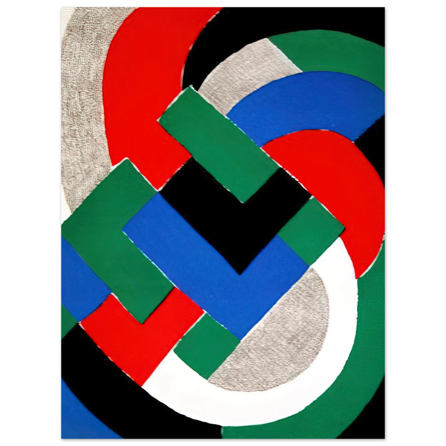 Sonia Delaunay - COMPOSITION WITH GREEN AND BLUE  75x100 cm / 30x40inches Fine Art Poster