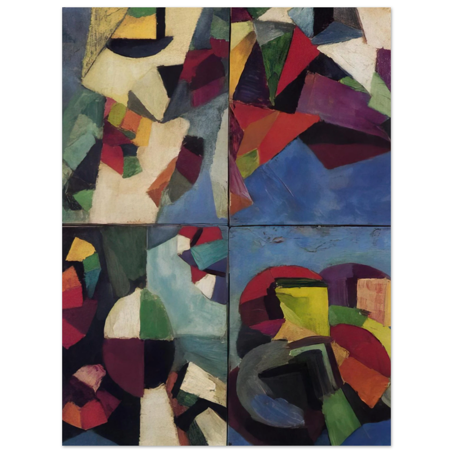 Morgan Russell - Four Part Synchromy, Number 7 - 1915  75x100 cm / 30x40inches Fine Art Poster
