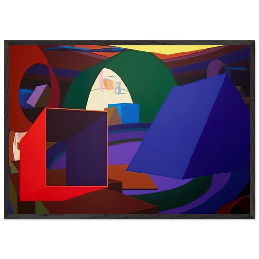 Orion II - Al Held 70x100 cm / 28x40 inches Framed Art Print – Black Wooden Frame