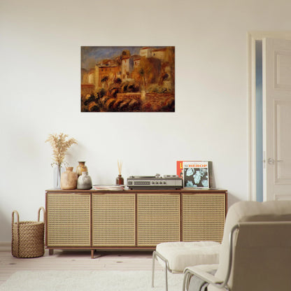 Houses at Cagnes - Pierre-Auguste Renoir Brushed Aluminum Print - 70x100 cm / 28x40 inches | Pierre-Auguste Renoir Aluminum Print | Pierre-Auguste Renoir Prints