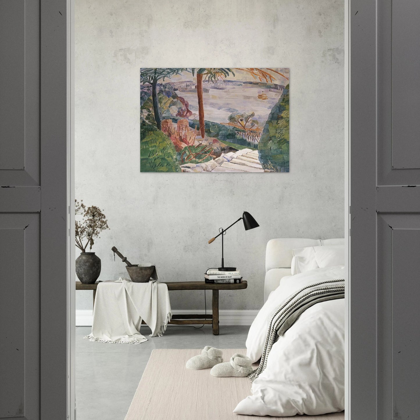 Harbour from Kirribilli - 1937 - Grace Cossington Smith Brushed Aluminum Print - 70x100 cm / 28x40 inches | Grace Cossington Smith Aluminum Print | Grace Cossington Smith Prints