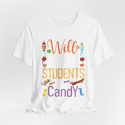 Intercambiaré estudiantes por dulces. Disfraz de profesor para Halloween.