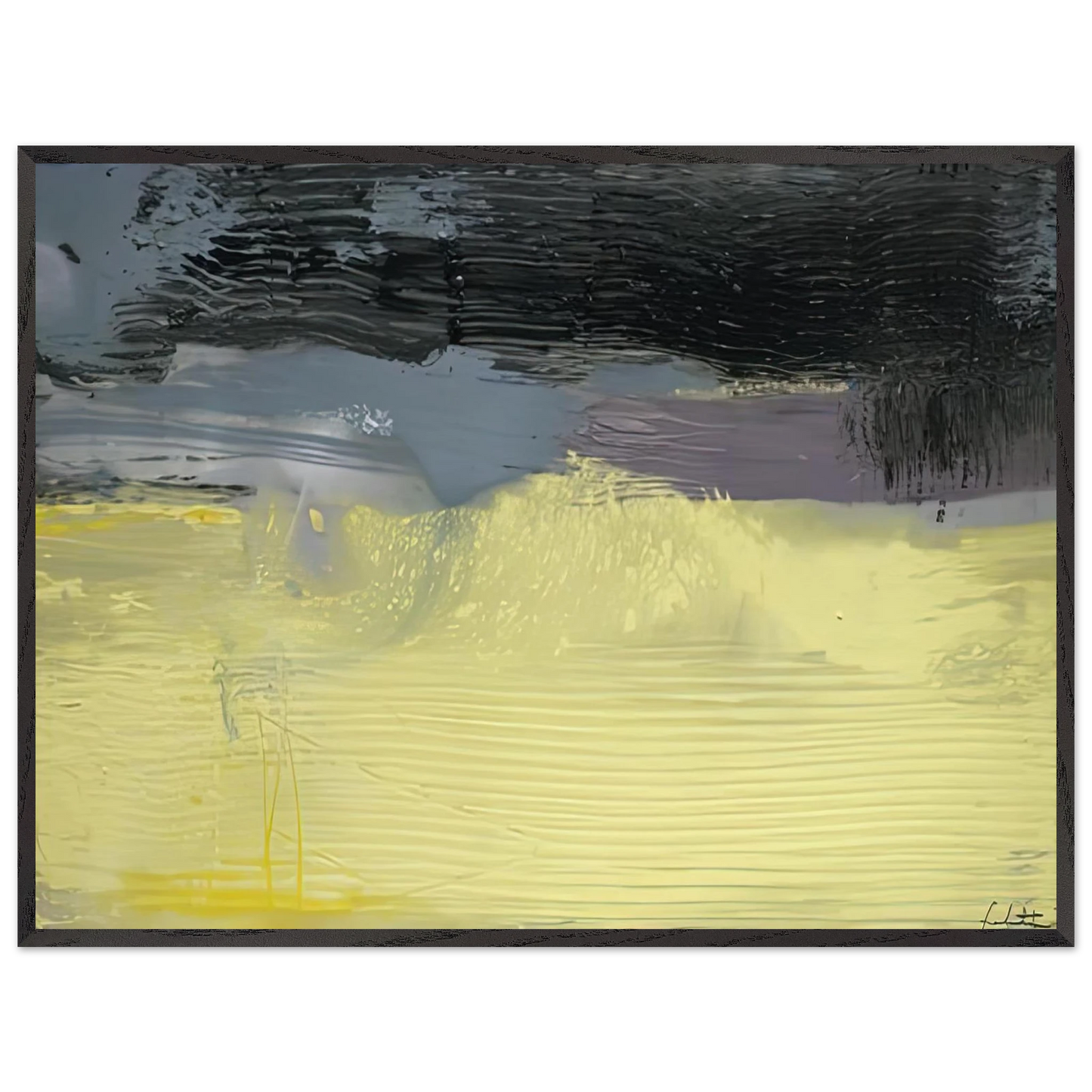 Helen Frankenthaler - Sandstorm, 1992- Wall Art - 60x80 cm / 24x32 inches - Premium Wooden Framed Poster With Fine Art Paper-canvas - Black frame
