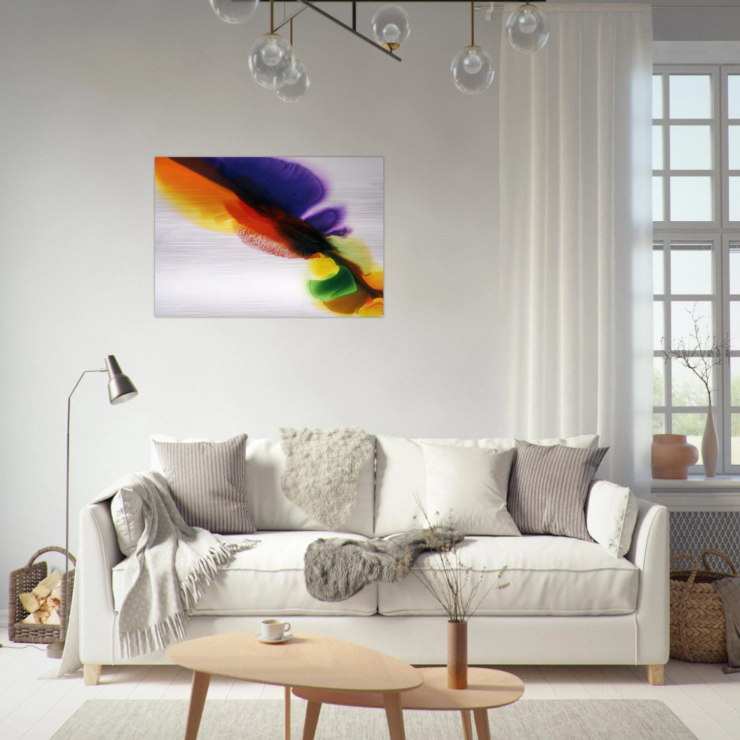 Phenomena Tibetan Flange - 1973 - Paul Jenkins Brushed Aluminum Print - 70x100 cm / 28x40 inches | Paul Jenkins Aluminum Print | Paul Jenkins Prints